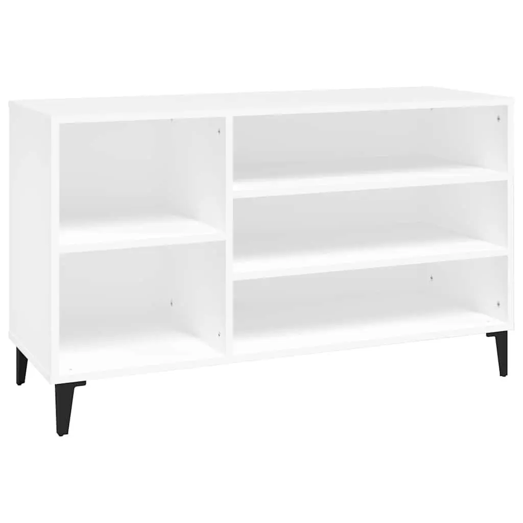 Shoe Cabinet Storage Organiser Engineered Wood Hallway Furniture 102 x 36 x 60 cm White
