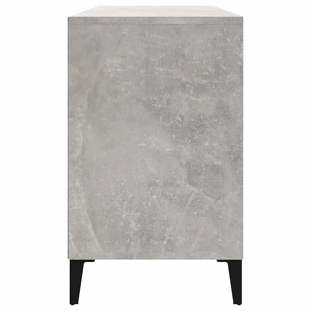Shoe Cabinet Grey Engineered Wood Storage Organiser 102W x 36D x 60H cm