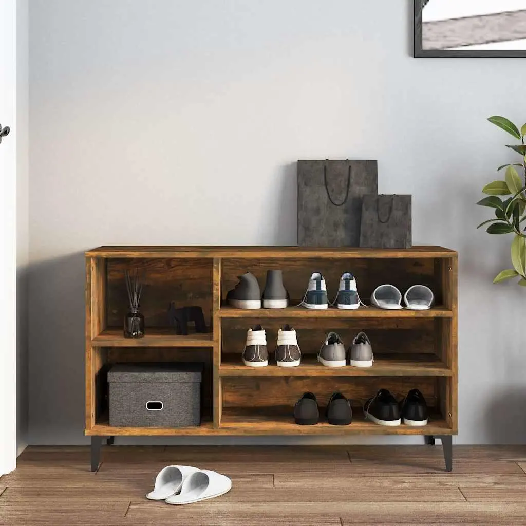 Shoe Cabinet Storage Organiser 102 x 36 x 60 cm Brown Engineered Wood