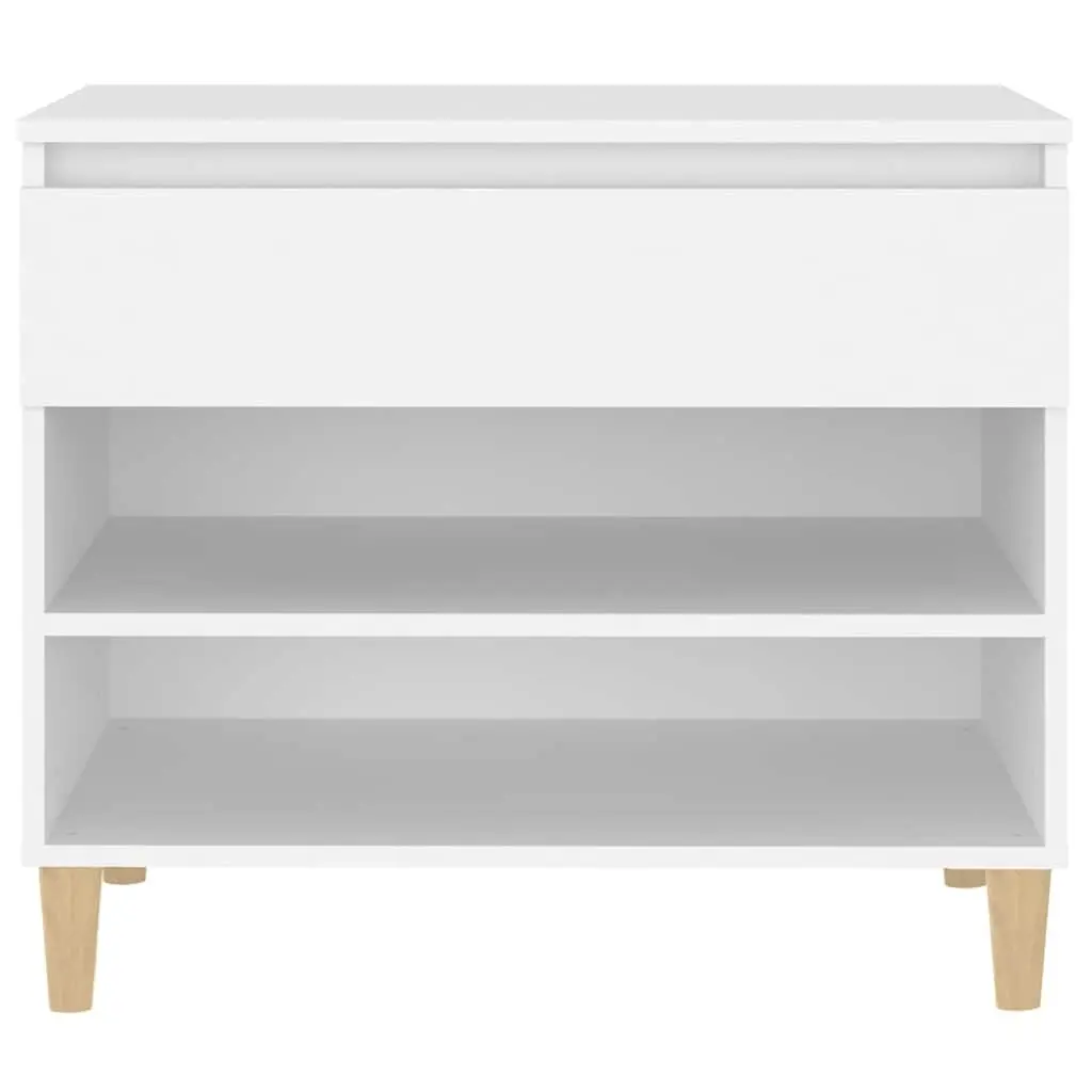 Shoe Cabinet Storage Organiser 70x36x60 cm White Engineered Wood Hall Furniture