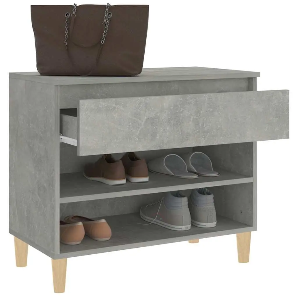 Shoe Cabinet Grey Storage Organiser 70x36x60cm