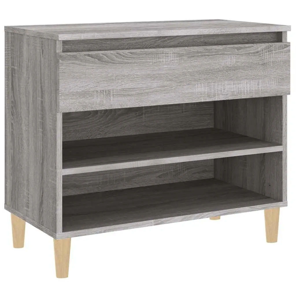 Shoe Cabinet Storage Organiser 70x36x60 cm Grey Sonoma Engineered Wood