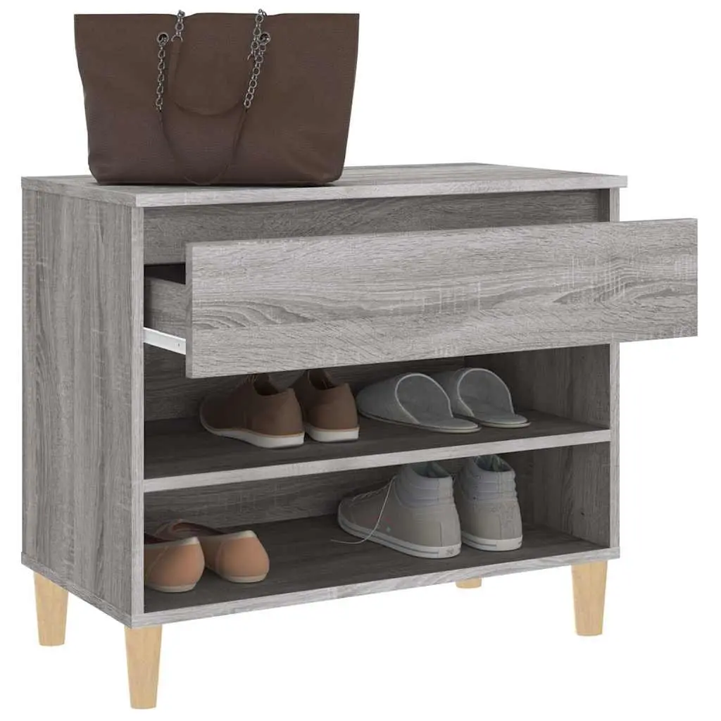 Shoe Cabinet Storage Organiser 70x36x60 cm Grey Sonoma Engineered Wood