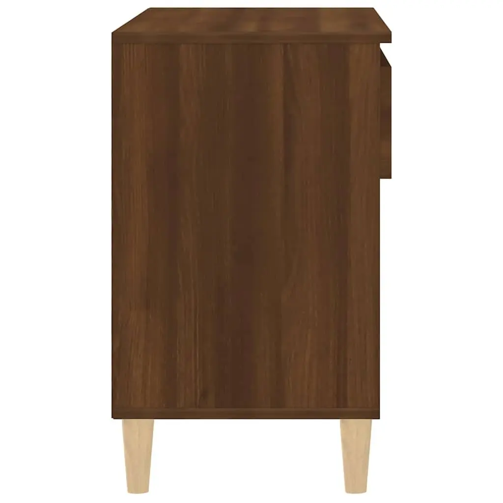 Shoe Cabinet Storage Organiser 70x36x60 cm Brown Oak Engineered Wood