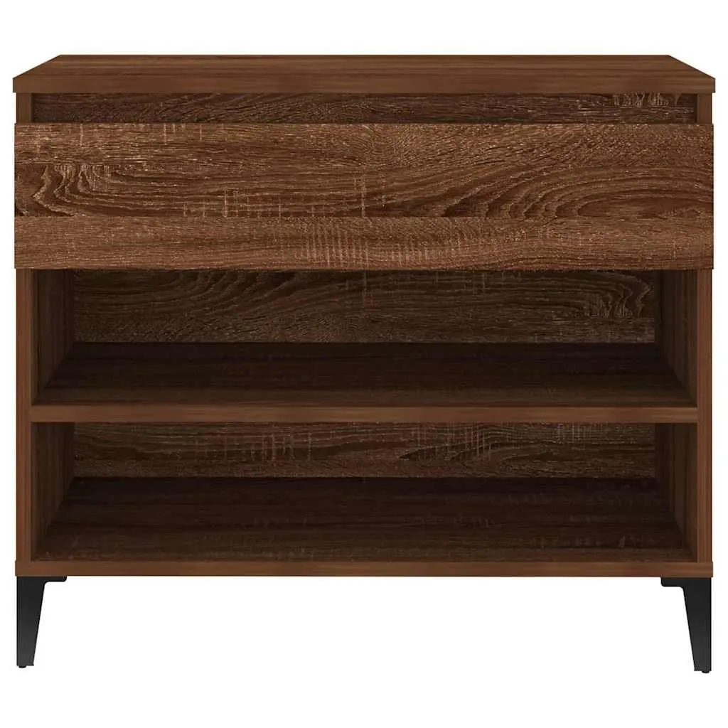 Shoe Cabinet Storage Organiser 70x36x60 cm Brown Oak Engineered Wood