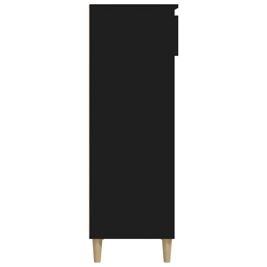 Shoe Cabinet Storage Organiser 40x36x105cm Black 4 Shelves 1 Drawer