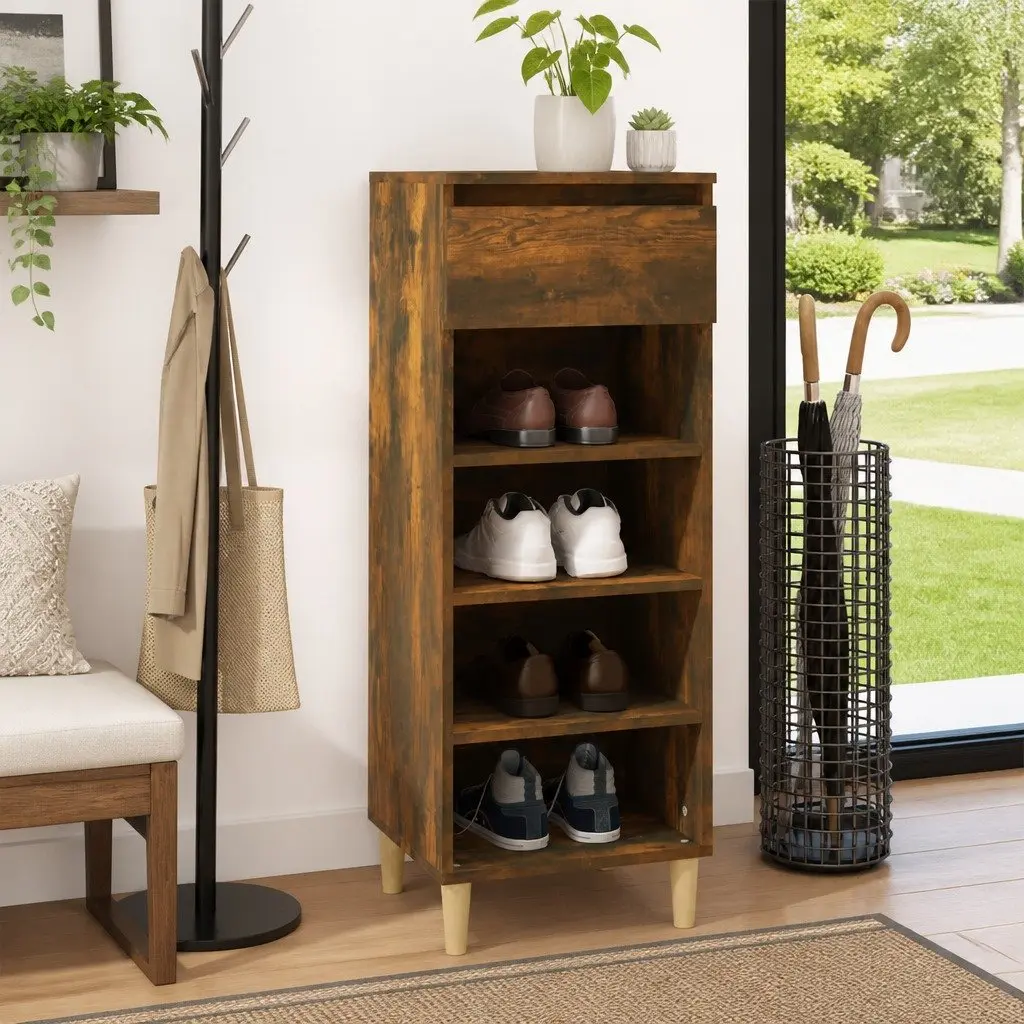 Shoe Cabinet Shoe Storage 40x36x105cm Smoked Oak