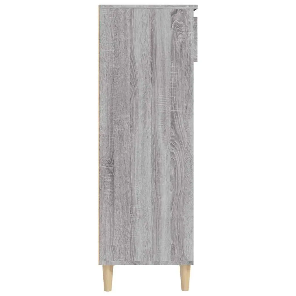 Shoe Cabinet Storage Organiser 40x36x105 cm Grey 4 Shelves Drawer