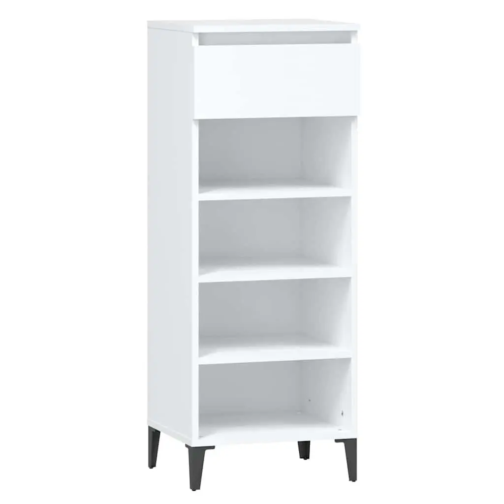 Shoe Rack White Storage Cabinet Organiser 40x36x105cm Engineered Wood