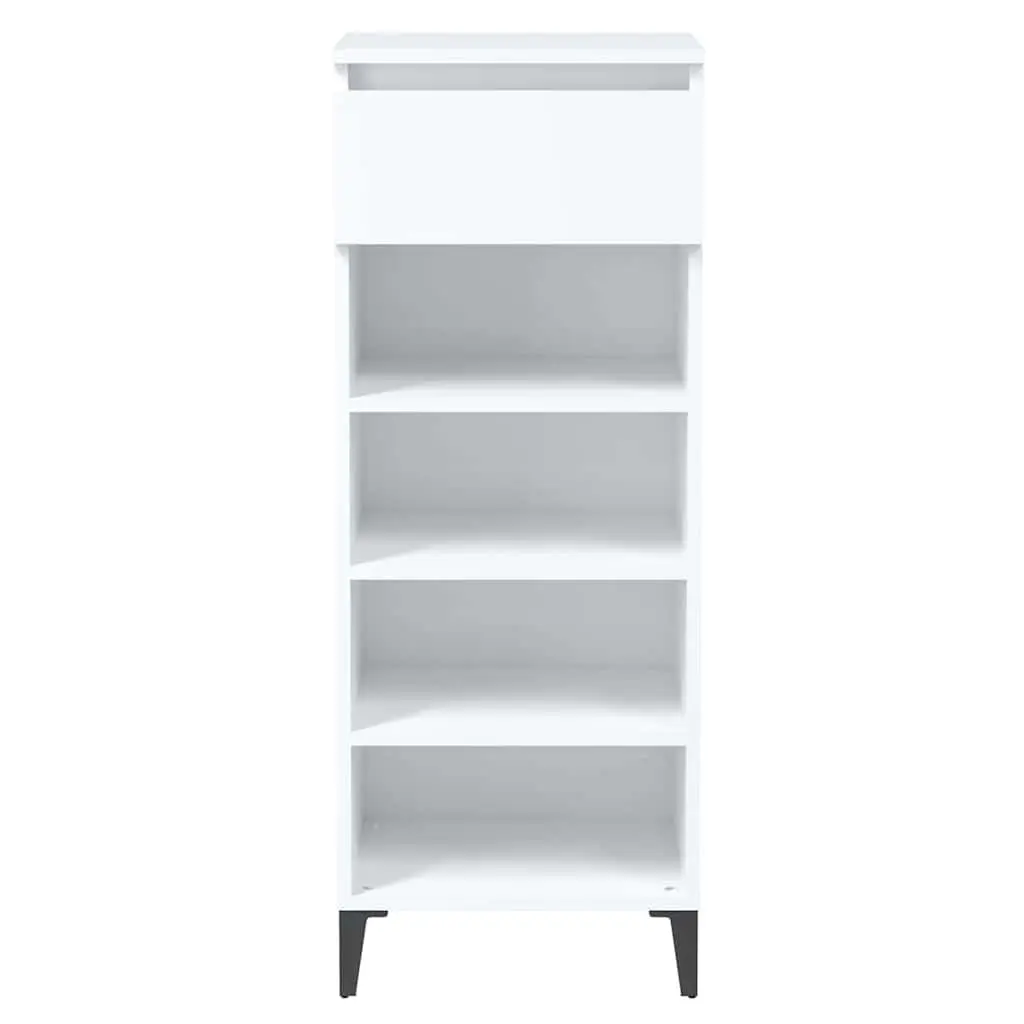 Shoe Rack White Storage Cabinet Organiser 40x36x105cm Engineered Wood