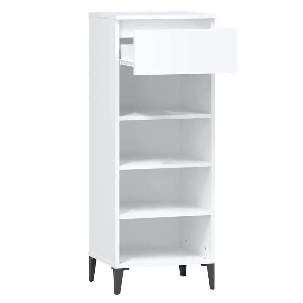 Shoe Rack White Storage Cabinet Organiser 40x36x105cm Engineered Wood