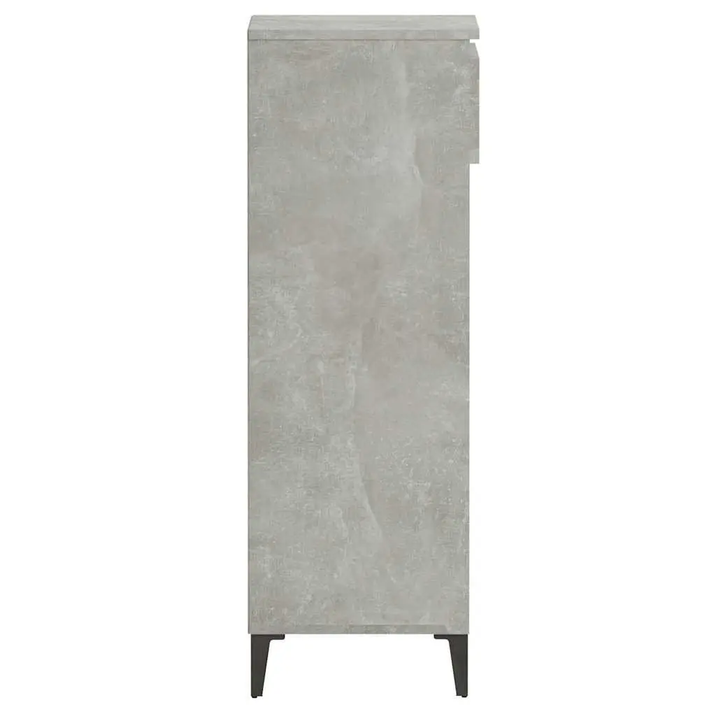 Shoe Rack Grey Storage Cabinet Organiser 40x36x105cm Engineered Wood
