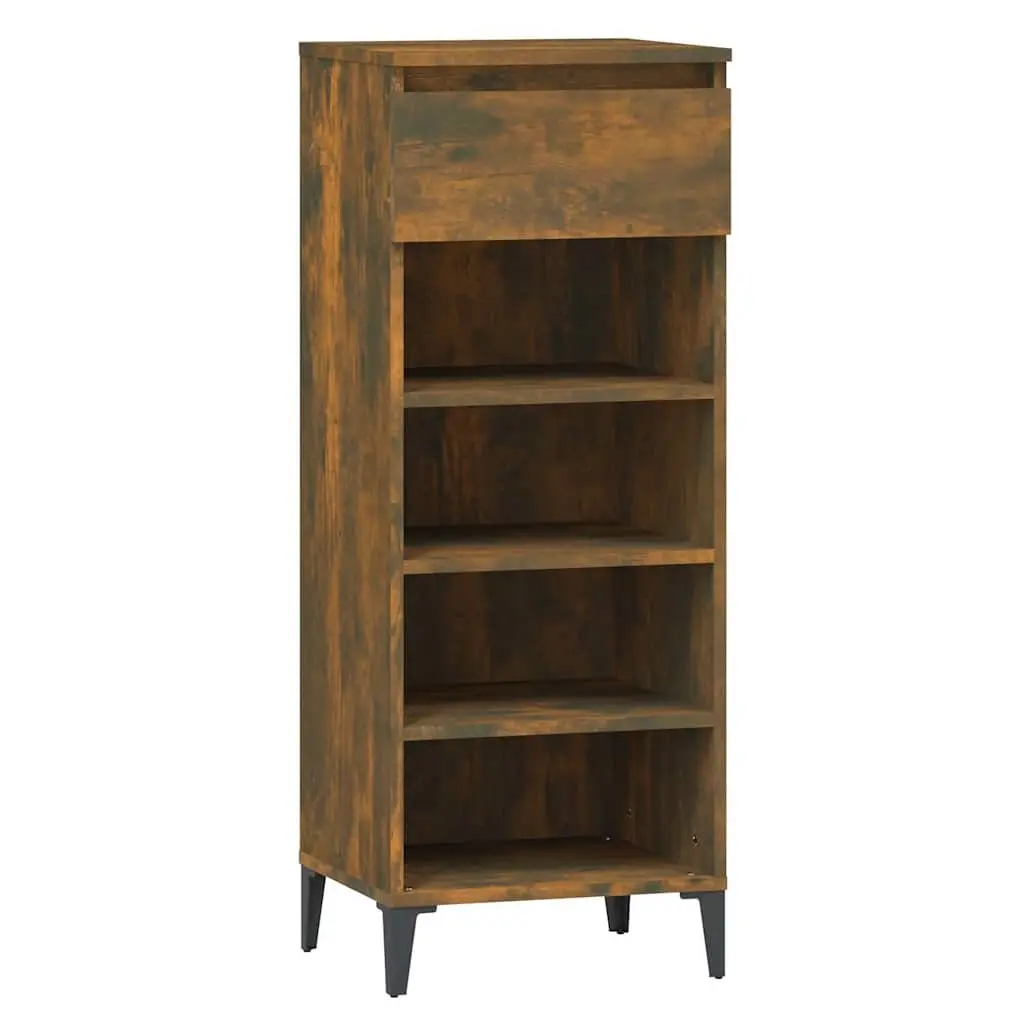 Shoe Rack Storage Cabinet Organiser Engineered Wood Brown 40x36x105cm