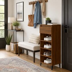 Warm and Practical Shoe Storage Solution
