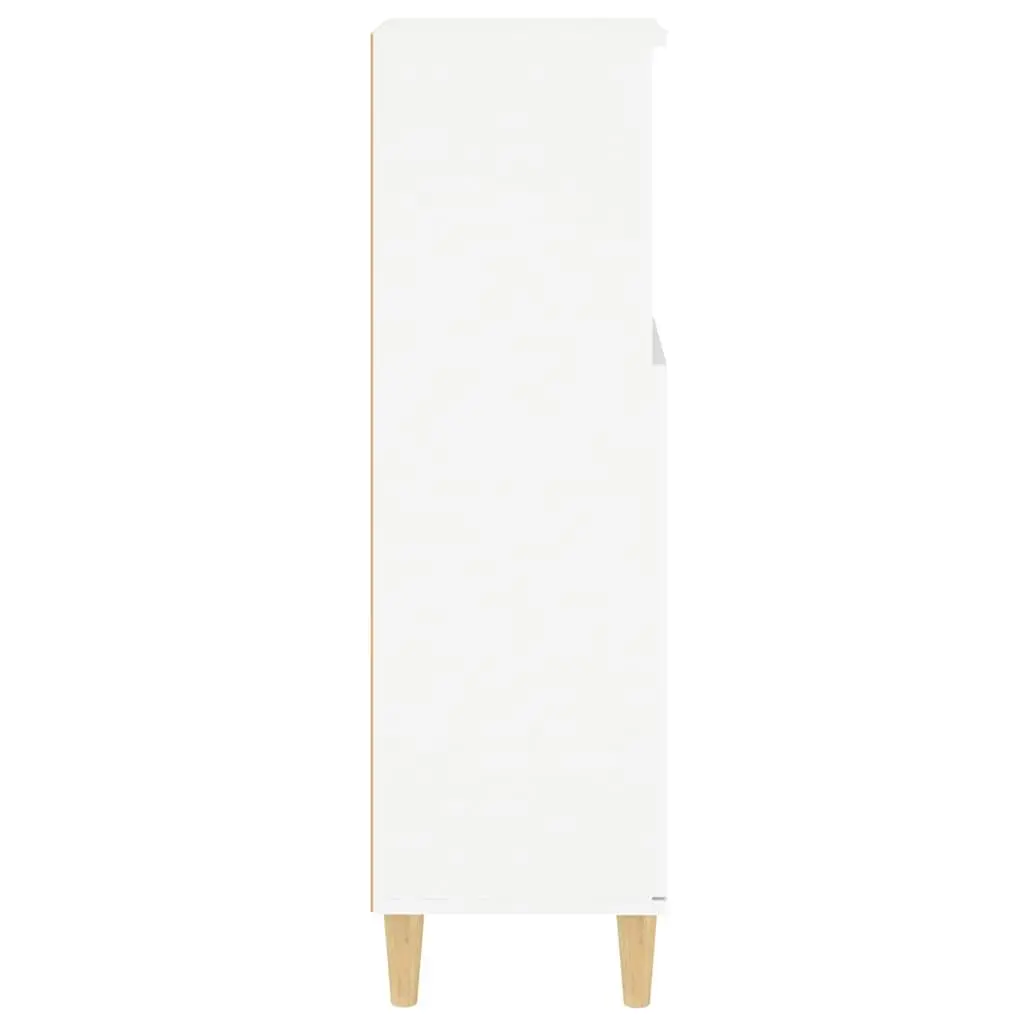 Bathroom Cabinet White Storage Cupboard Engineered Wood 30x30x100cm