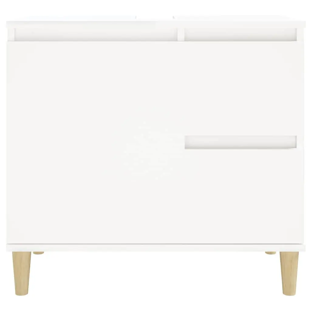 Bathroom Vanity Cabinet Storage Unit 65 x 33 x 60 cm White Engineered Wood