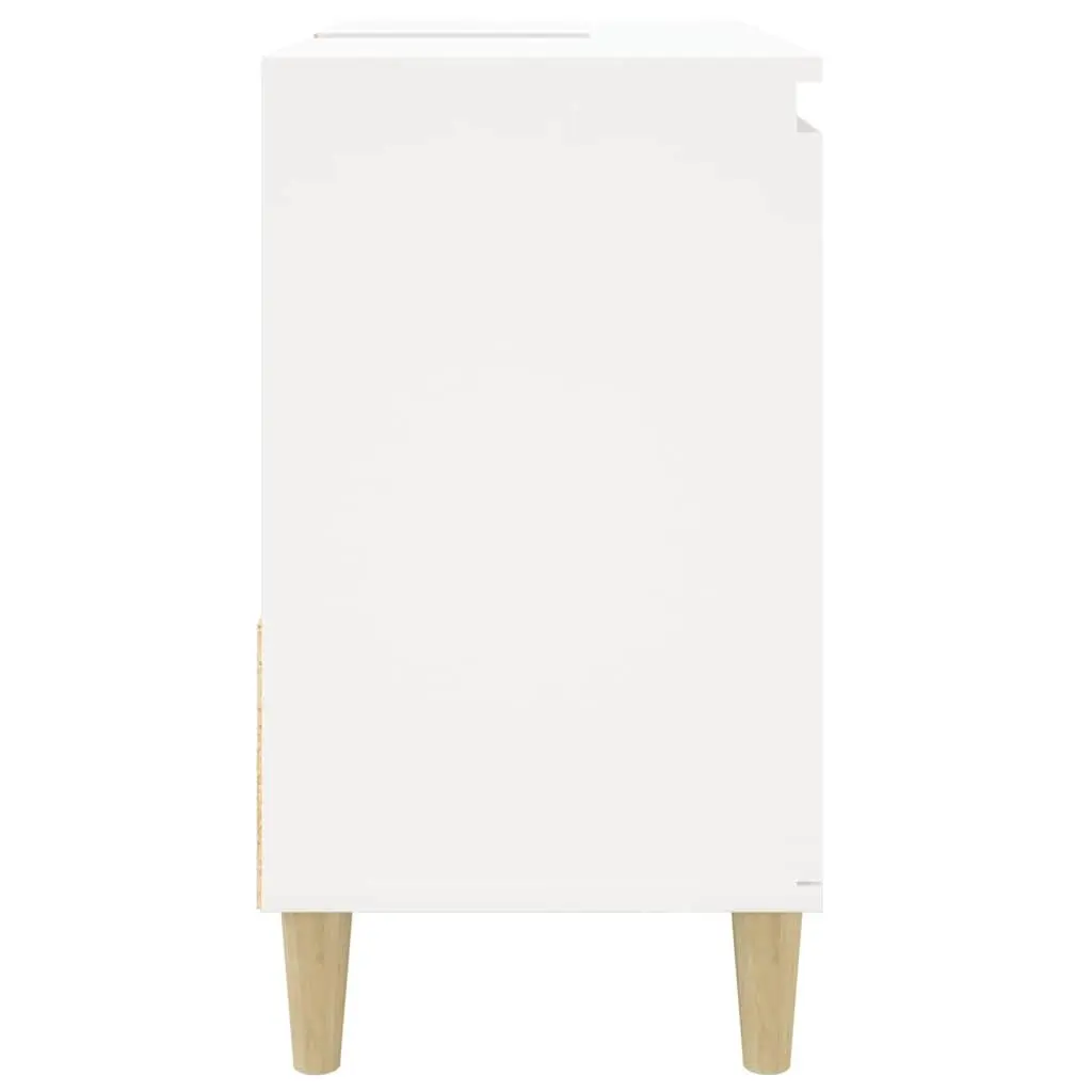 Bathroom Vanity Cabinet Storage Unit 65 x 33 x 60 cm White Engineered Wood