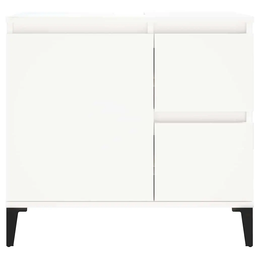 Bathroom Cabinet Storage Unit White 65x33x60 cm with Drawers and Door