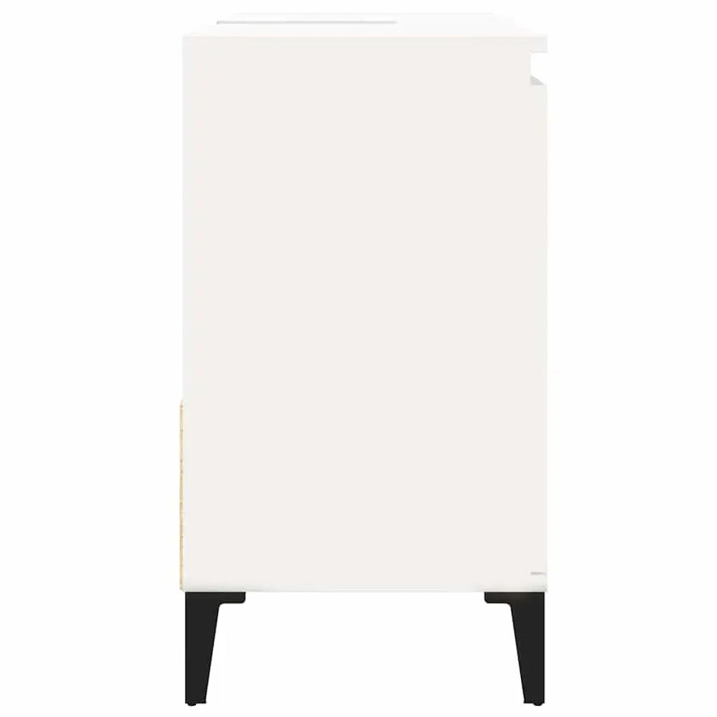 Bathroom Cabinet Storage Unit White 65x33x60 cm with Drawers and Door
