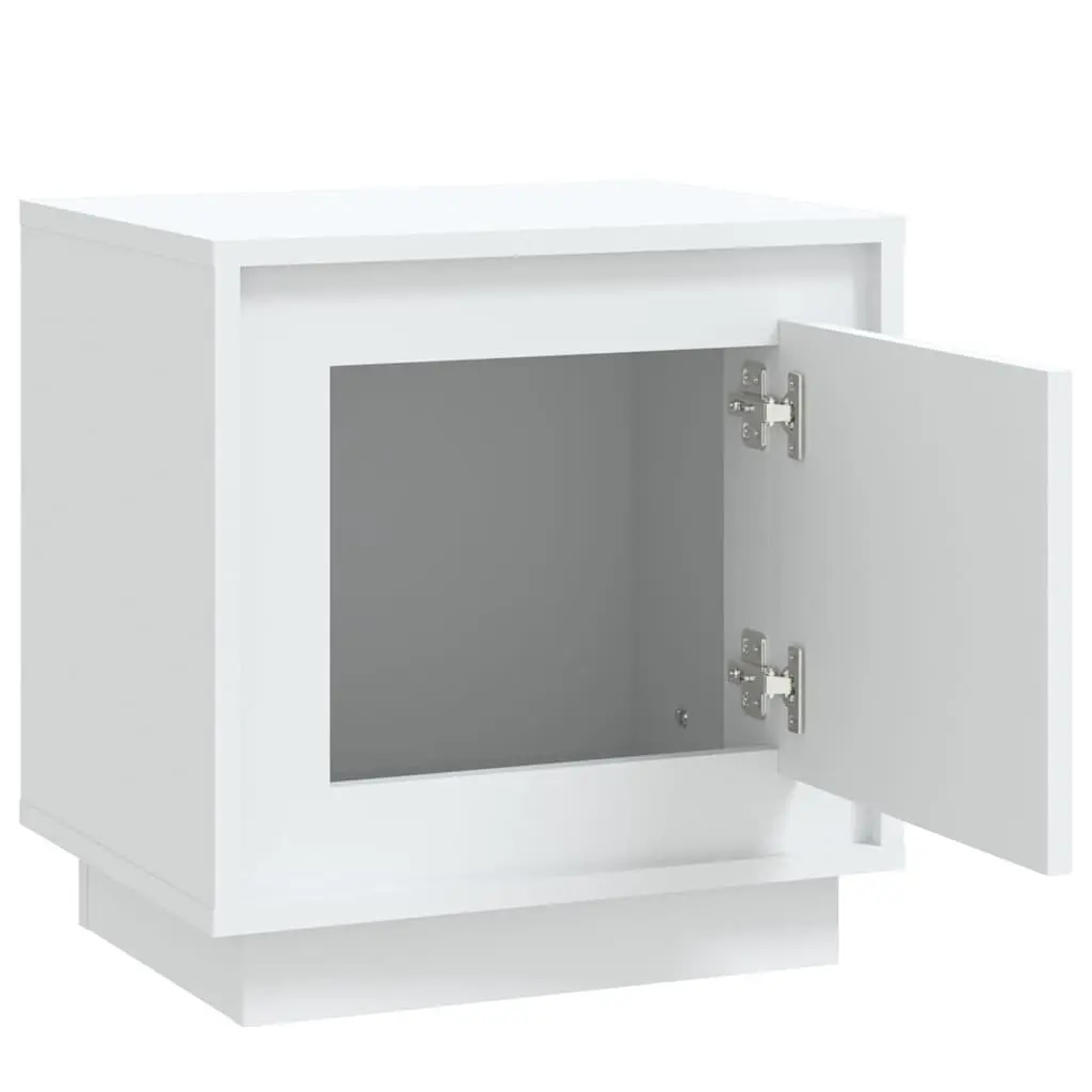 Bedside Cabinets 2 pcs White 44x35x45 cm Modern Nightstand Storage Cabinet