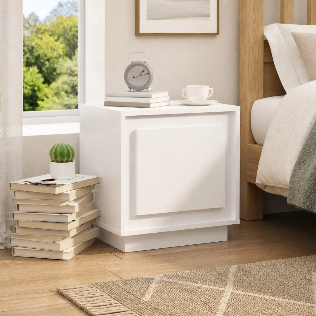 Nightstand with Door Storage 44x35x45cm