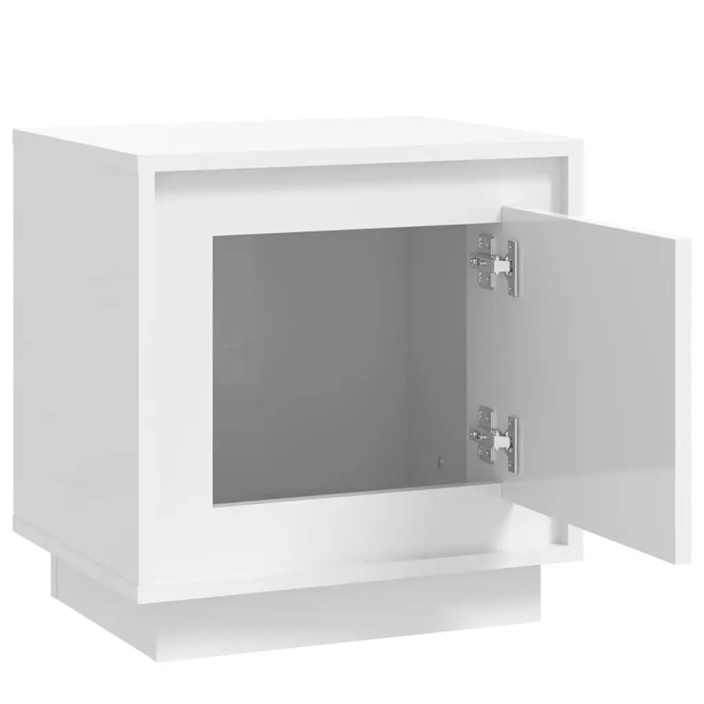 Bedside Cabinets Storage Cabinet Set of 2 White 44x35x45cm Modern Nightstand