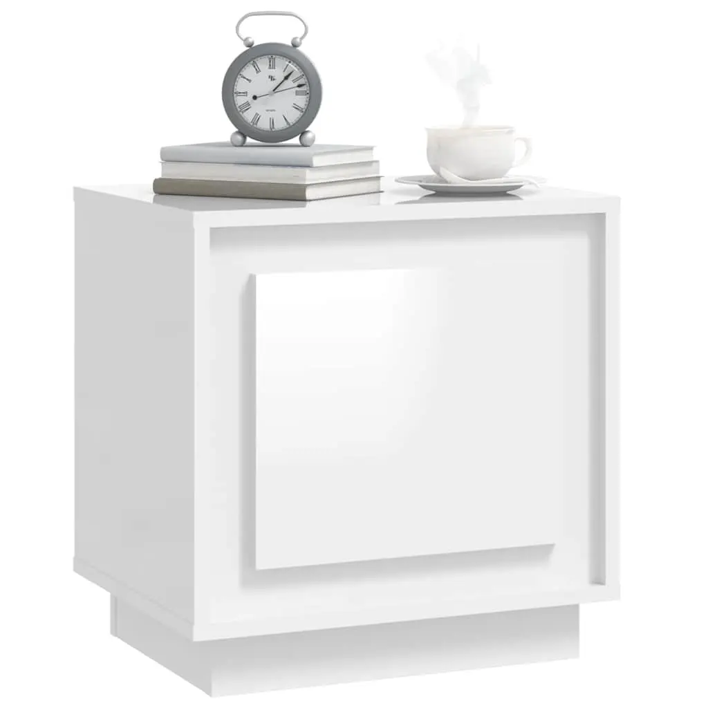 Bedside Cabinets Storage Cabinet Set of 2 White 44x35x45cm Modern Nightstand