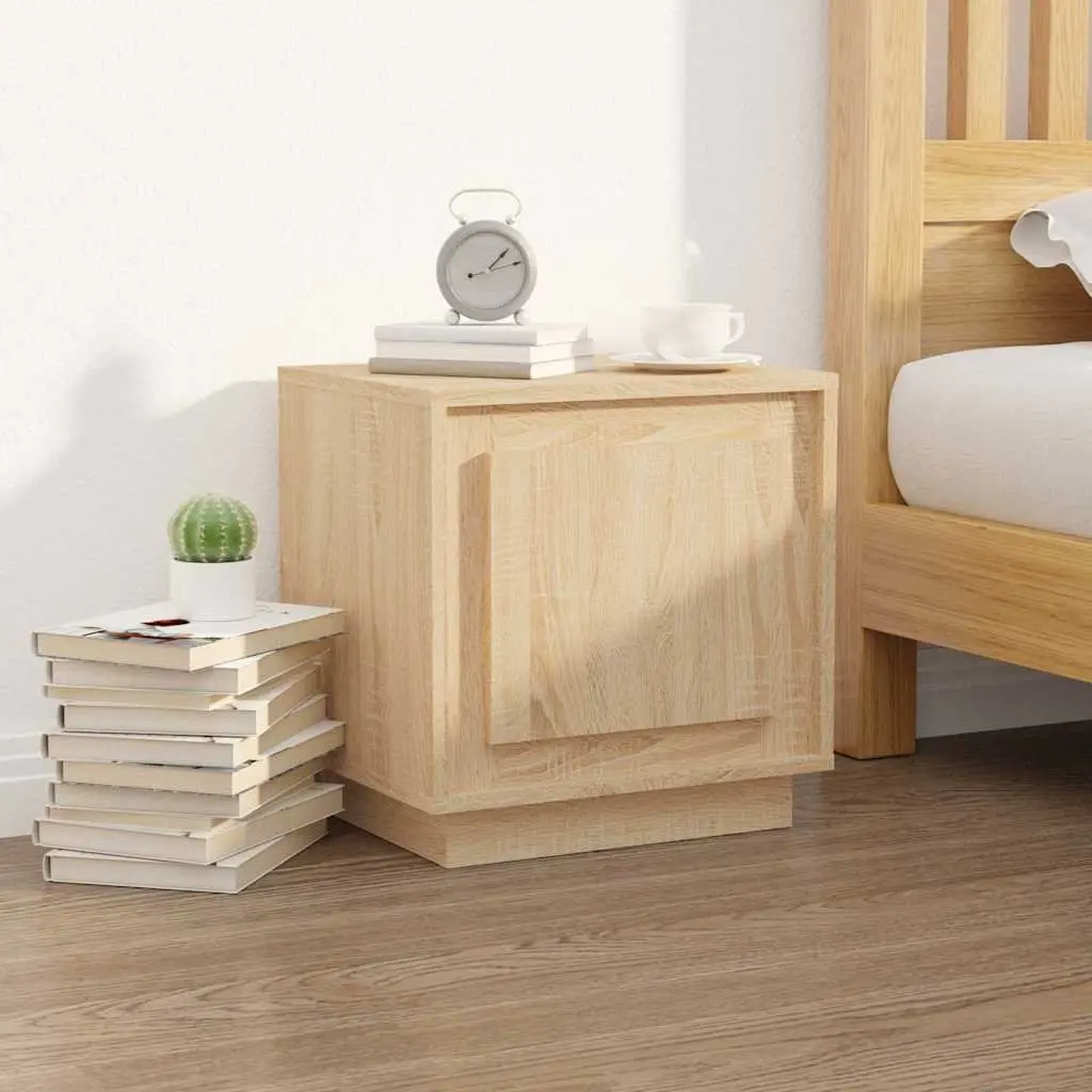 Bedside Cabinets Storage Table 44x35x45 cm Brown 2 Piece Modern Nightstand
