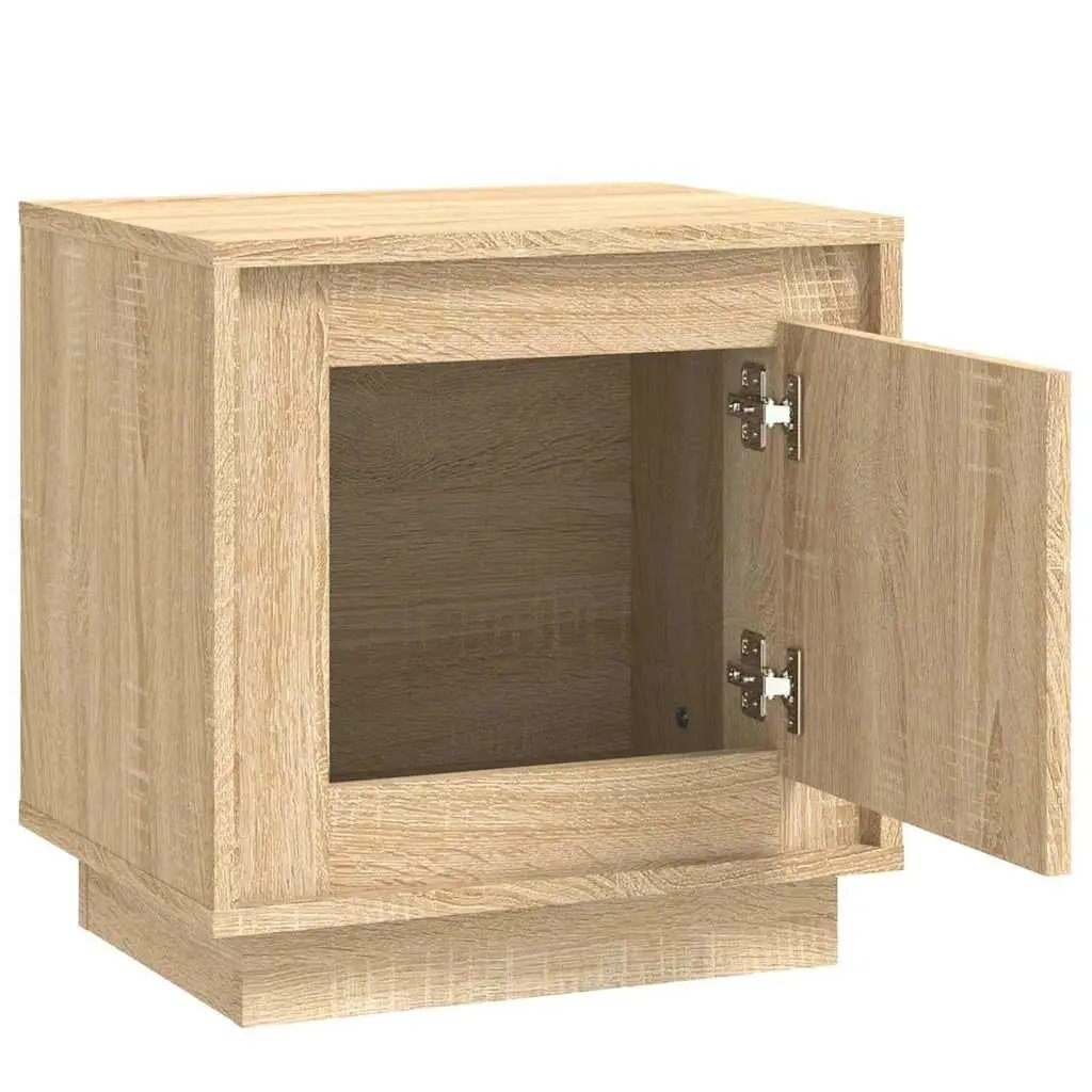 Bedside Cabinets Storage Table 44x35x45 cm Brown 2 Piece Modern Nightstand
