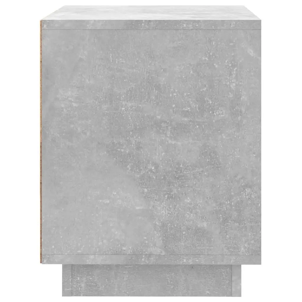 Bedside Cabinet Nightstand Storage Table 44x35x45cm Grey Engineered Wood Set of 2