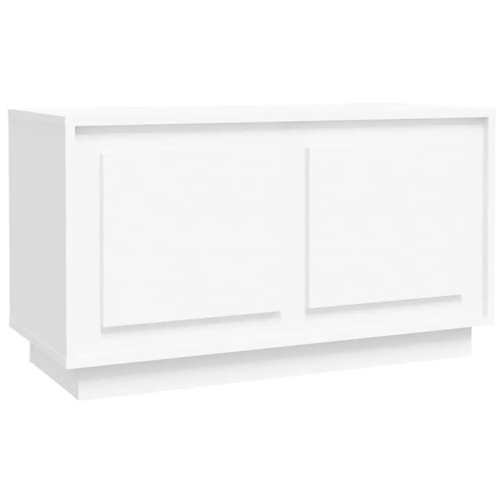 TV Cabinet Media Unit Storage 80x35x45cm White Engineered Wood