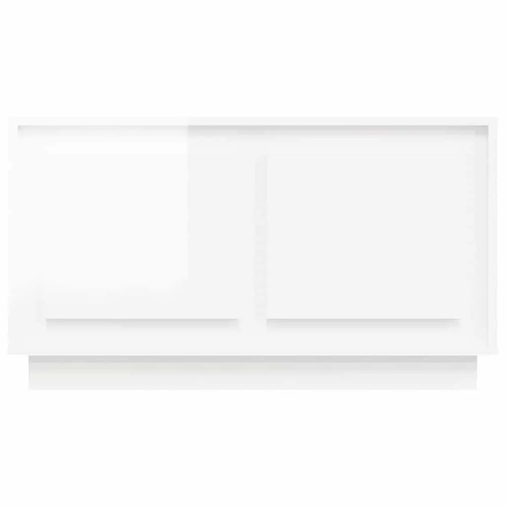 TV Cabinet Media Stand Storage Unit 80 x 35 x 45 cm White High Gloss