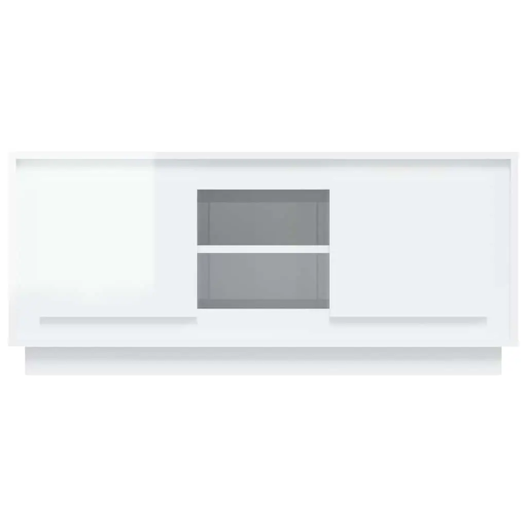 White High Gloss TV Cabinet for Media Storage