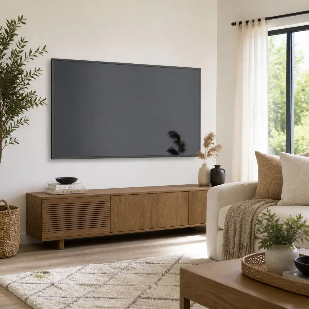 TV Cabinet Grey 102x35x45 cm Media Stand Engineered Wood Storage Unit