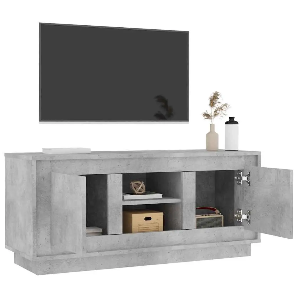 TV Cabinet Grey 102x35x45 cm Media Stand Engineered Wood Storage Unit