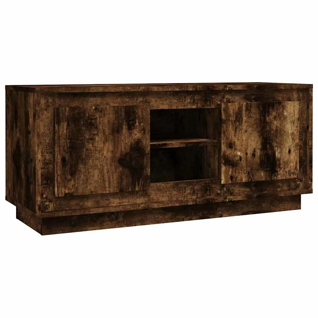 TV Cabinet Brown Engineered Wood Media Storage Unit 102x35x45cm