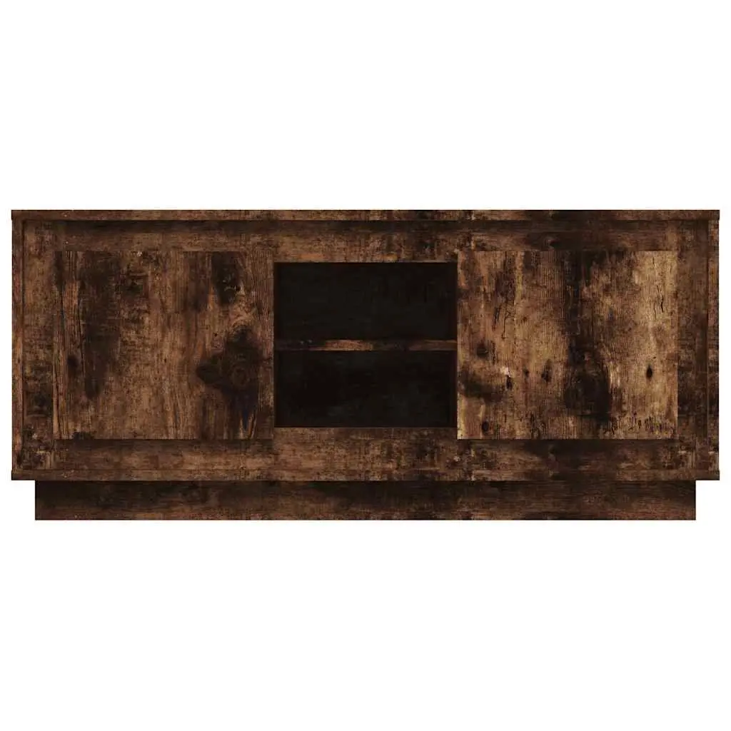 TV Cabinet Brown Engineered Wood Media Storage Unit 102x35x45cm