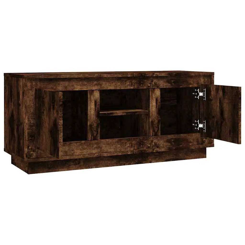 TV Cabinet Brown Engineered Wood Media Storage Unit 102x35x45cm