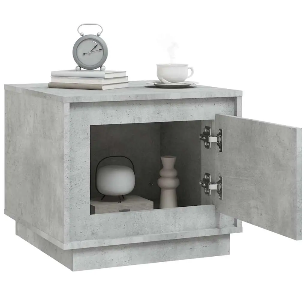 Coffee Table Storage Grey Engineered Wood 51x50x44cm