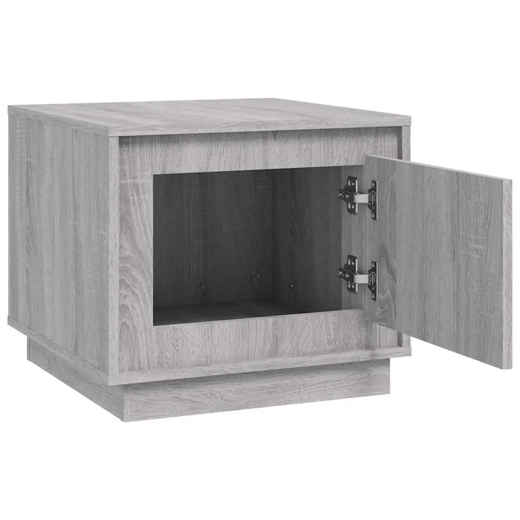 Coffee Table Storage Grey Engineered Wood 51L x 50W x 44H cm