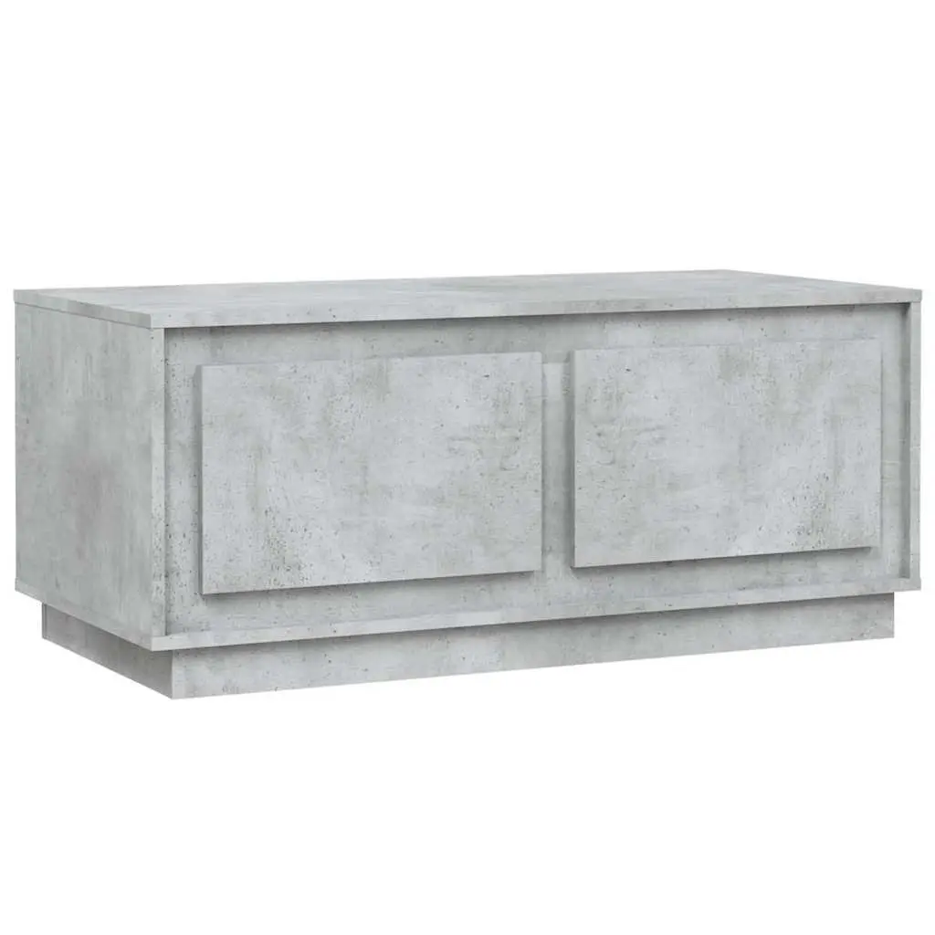 Coffee Table Grey Storage Compartments Doors Engineered Wood Living Room