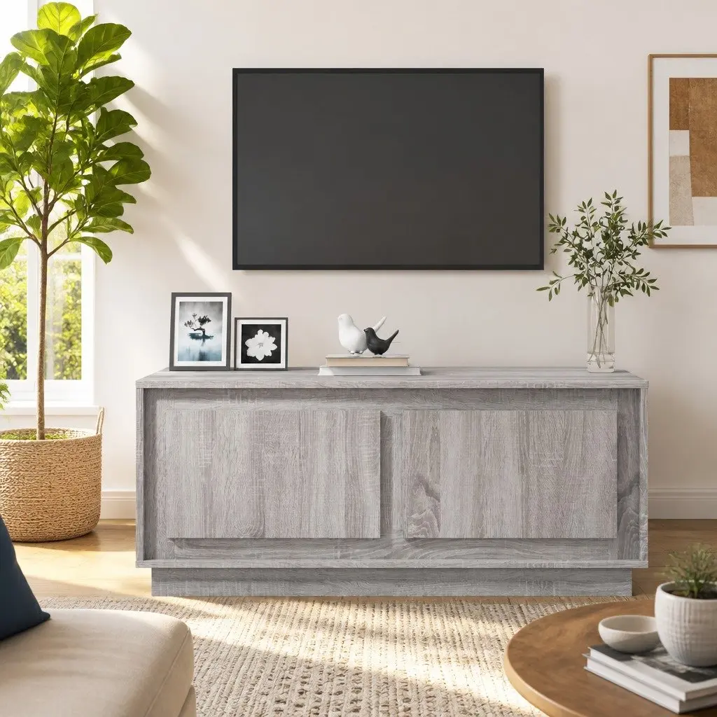 Coffee Table Storage Compartments 102x50x44cm Grey