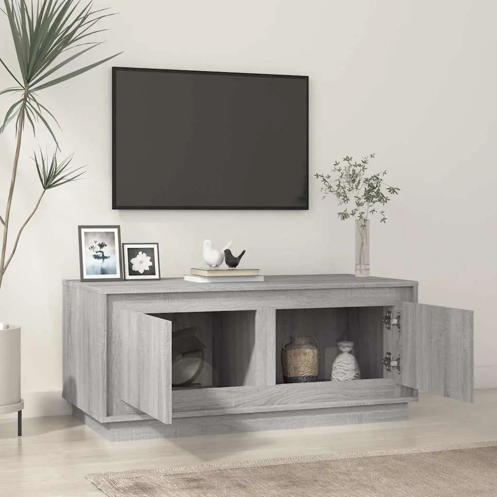 Coffee Table Storage Compartments 102x50x44cm Grey