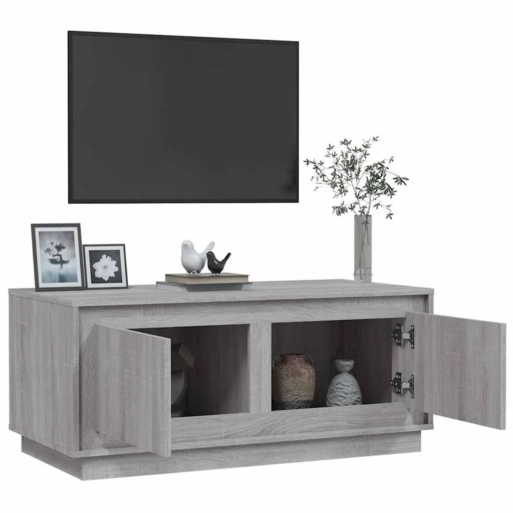 Coffee Table Storage Compartments 102x50x44cm Grey