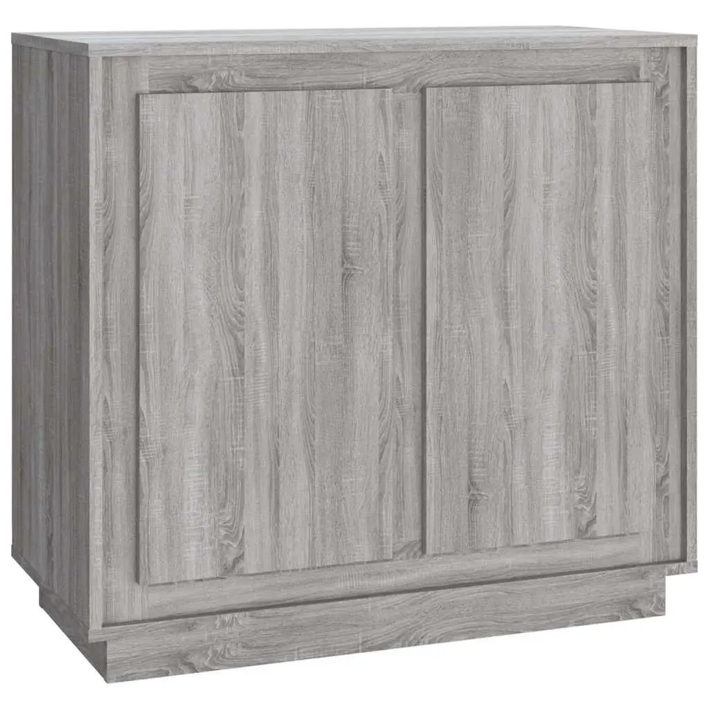 Sideboard Grey Sonoma 80x34x75cm Storage Cabinet Engineered Wood Compartments