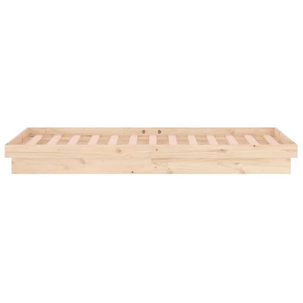Solid Wood Bed Frame with Remote LED 90x190 cm