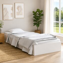 Reliable White Bed Frame 90x190 cm in Solid Pine