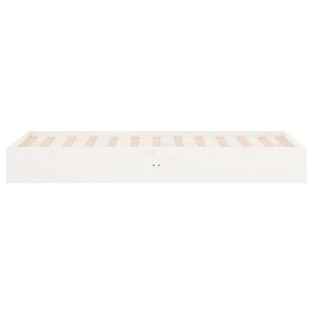White Bed Frame 90x190 cm in Solid Pine
