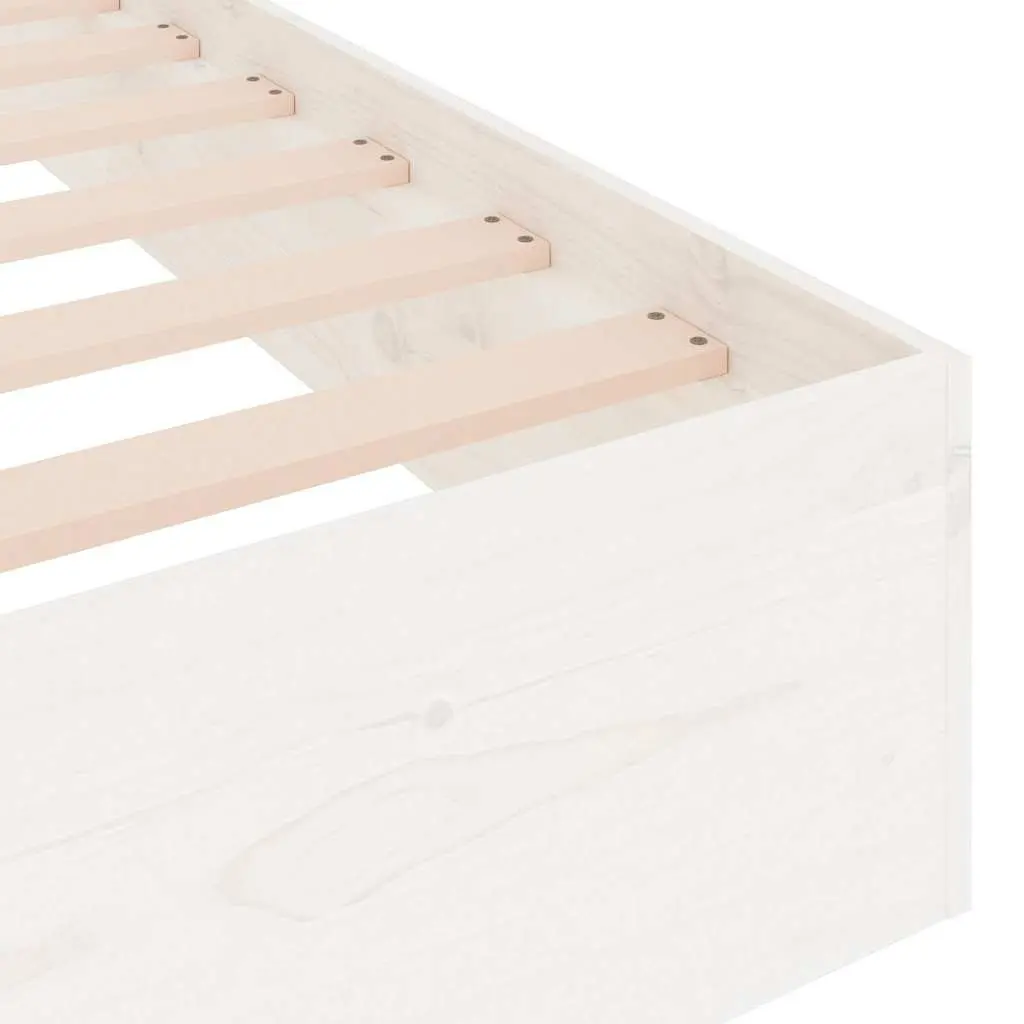 White Bed Frame 90x190 cm in Solid Pine