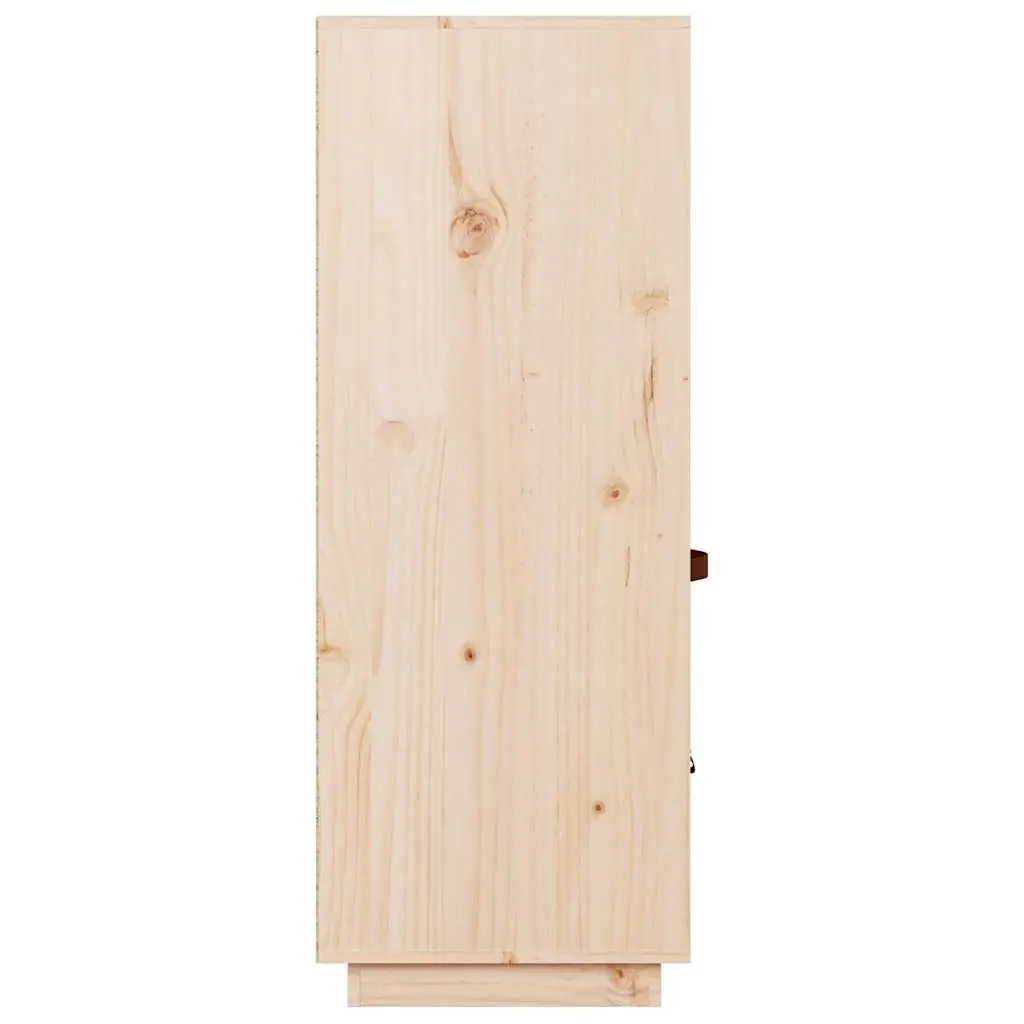 Solid Wood Pine Highboard Sideboard Storage Cabinet with Shelves and Drawers